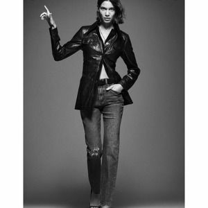 Zara Limited Edition Overshirt Button Up Faux Leather Black Jacket Womens XS
